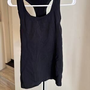 Black racerback athletic tank top